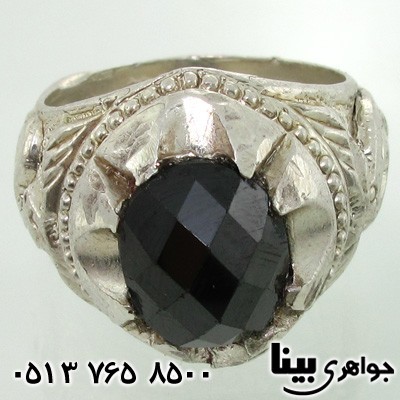 انگشتر عقیق سیاه (اونیکس) مردانه