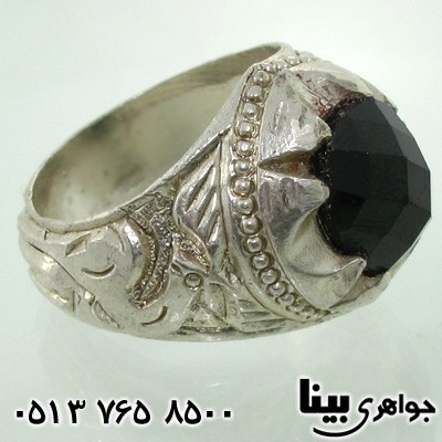 انگشتر عقیق سیاه (اونیکس) مردانه