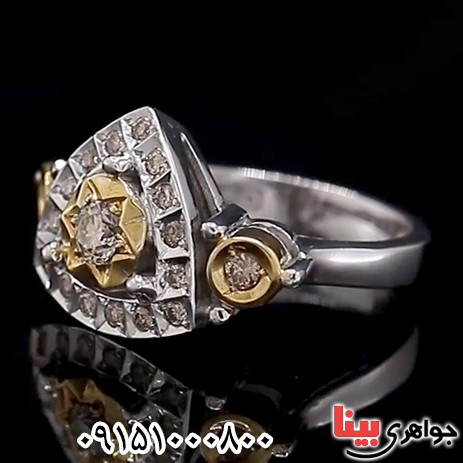 انگشتر الماس روسی ( موزانایت ) فاخر مردانه _کد:25625