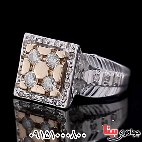 انگشتر الماس روسی ( موزانایت ) فاخر زنانه _کد:25626