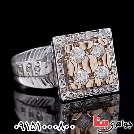 انگشتر الماس روسی ( موزانایت ) فاخر زنانه _کد:25626
