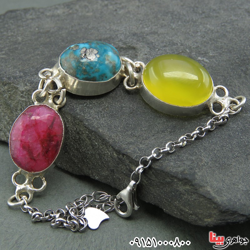 دستبند چند جواهر خاص زنانه بسیار زیبا _کد:25627
