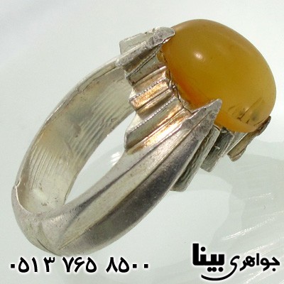 انگشتر عقیق زرد مردانه کلاسیک