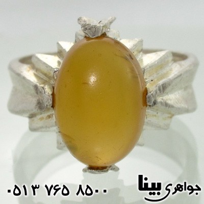 انگشتر عقیق زرد مردانه کلاسیک