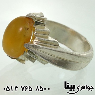 انگشتر عقیق زرد مردانه کلاسیک
