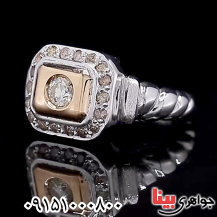 انگشتر الماس روسی ( موزانایت ) فاخر زنانه _کد:25701