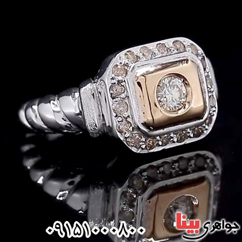 انگشتر الماس روسی ( موزانایت ) فاخر زنانه _کد:25701
