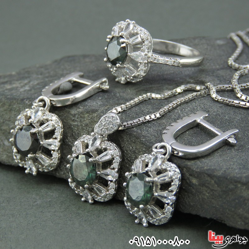 سرویس الماس روسی ( موزانایت ) فاخر و خوشرنگ _کد:25747