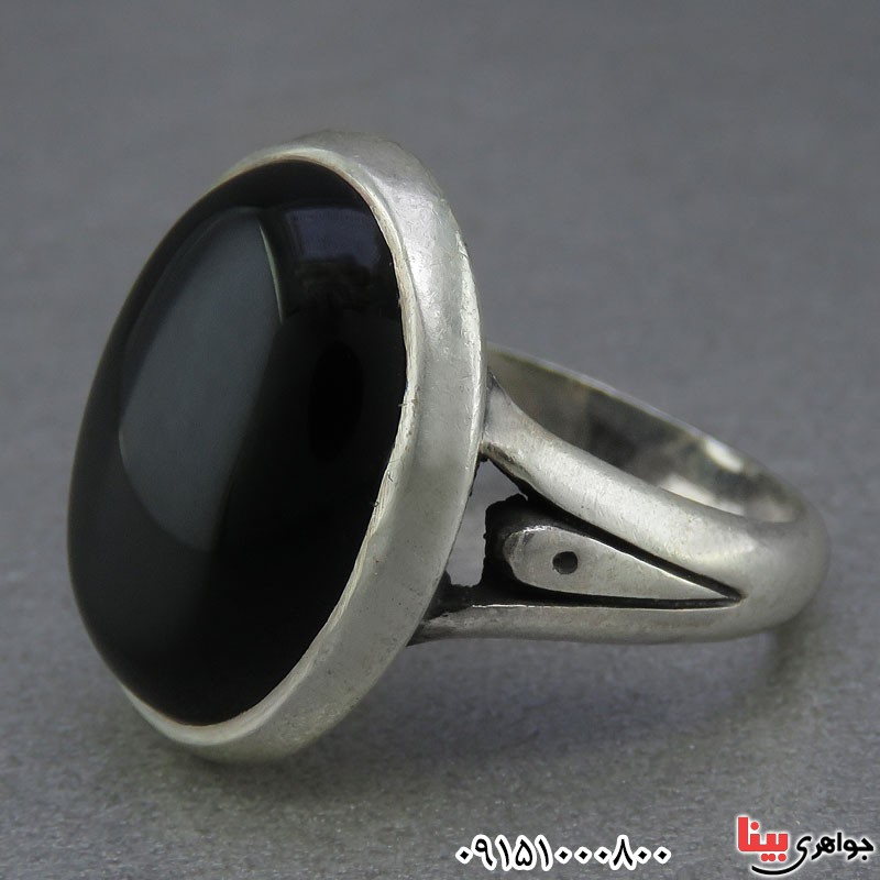 انگشتر عقیق سیاه (اونیکس) خاص و شیک مردانه 