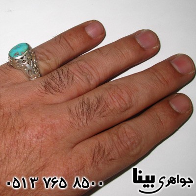 انگشتر فیروزه نیشابوری مردانه