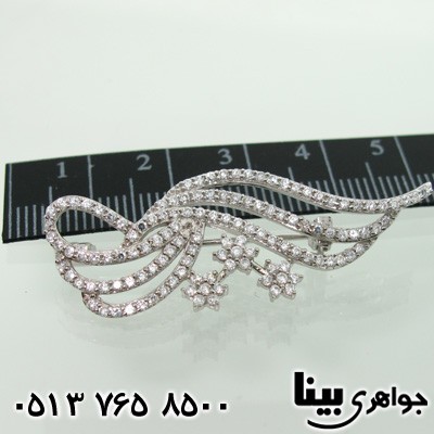 گل سینه نقره طرح بال فرشته