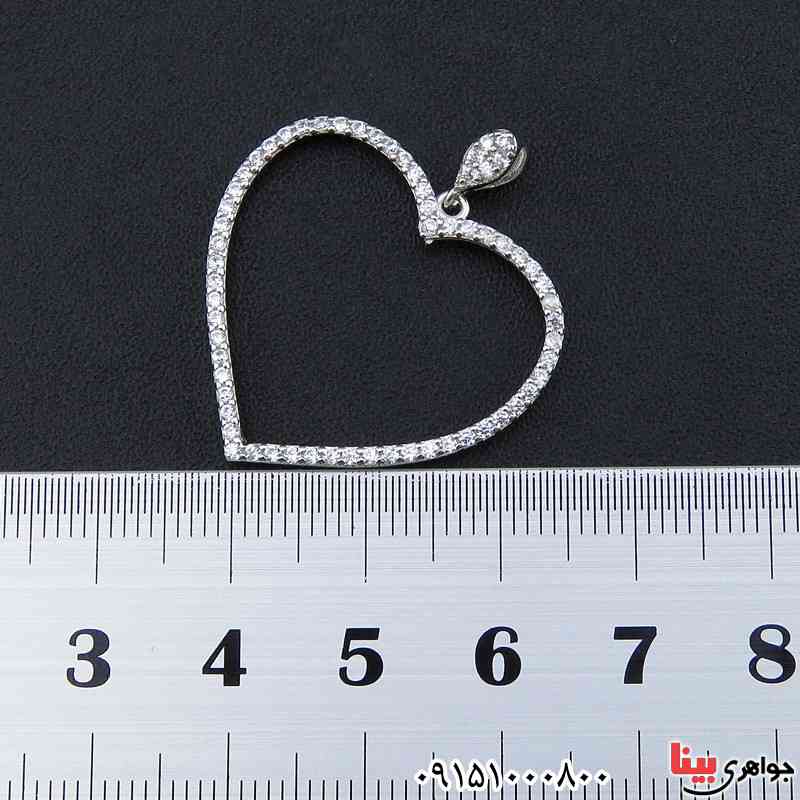 گردنبند نقره زنانه بسیار زیبا قلبی _کد:25887
