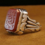 سرخ فاخر با حکاکی بقیه الله _کد:25928