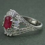 انگشتر یاقوت سرخ خوشرنگ بسیار زیبا زنانه _کد:25933