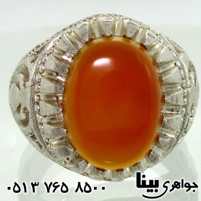 انگشتر عقیق یمنی درشت مردانه