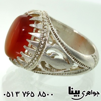 انگشتر عقیق یمنی درشت مردانه