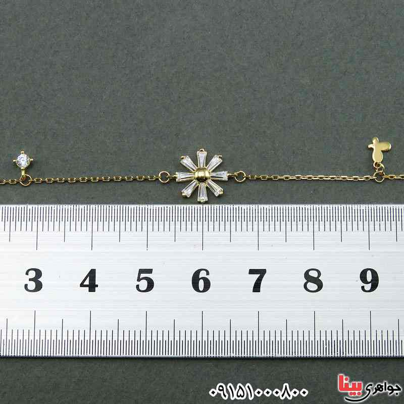دستبند نقره زنانه طرح بابونه خاص و زیبا _کد:26017