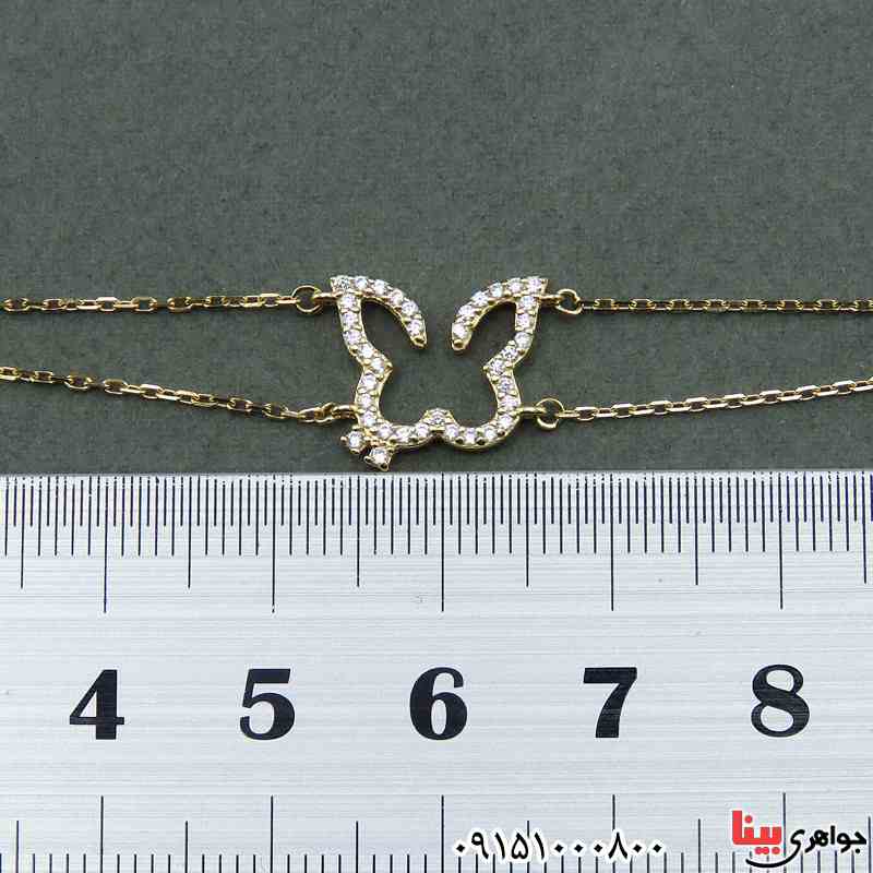 دستبند نقره پروانه ای شکل ظریف و زیبا _کد:26018
