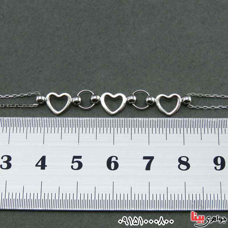 دستبند نقره با آویز قلب خاص بسیار زیبا زنانه _کد:26092