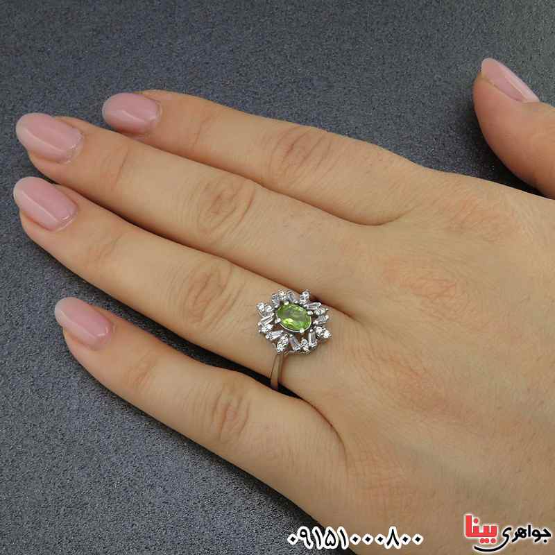 انگشتر زبرجد زنانه خاص و زیبا _کد:26102