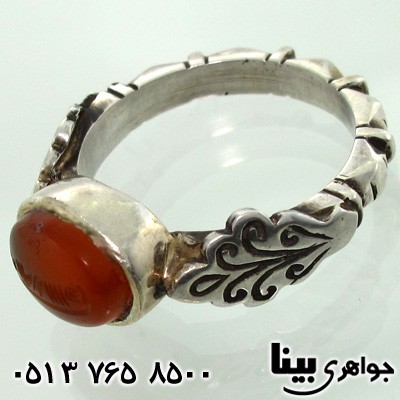 انگشتر عقیق شرف الشمس یمنی مردانه ضابطی