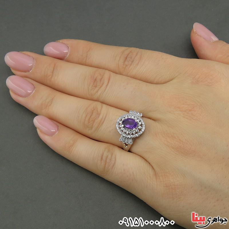 انگشتر آمتیست خوشرنگ ، خاص و زیبای زنانه _کد:26144