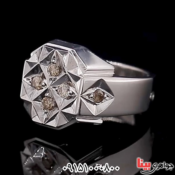 انگشتر الماس خاص و فاخر مردانه _کد:26198