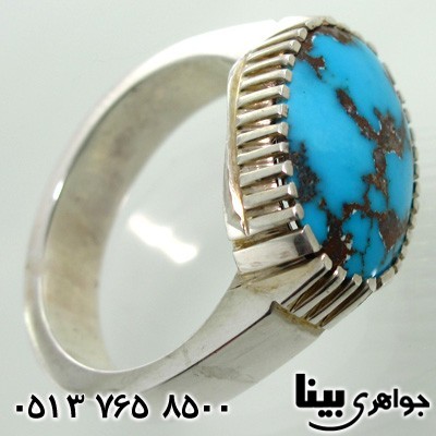 انگشتر فیروزه نیشابوری شجری مردانه کلاسیک 01