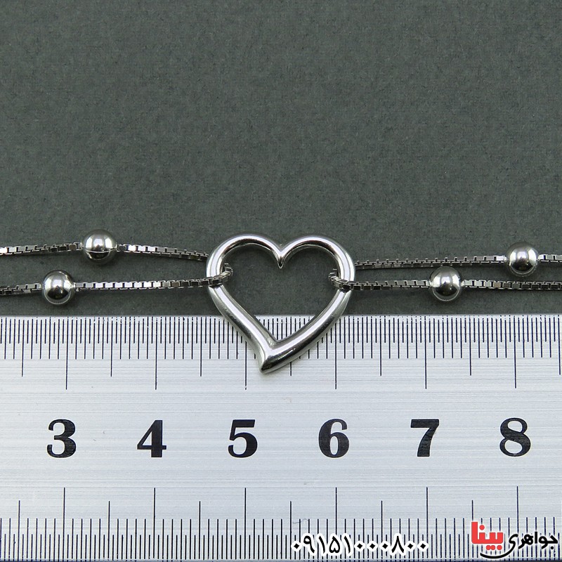 خلخال نقره زنانه قلبی شکل زیبا _کد:26306