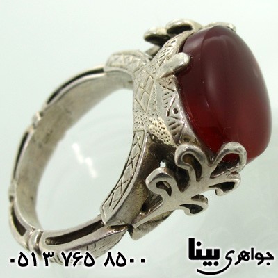 انگشتر عقیق یمنی مردانه طرح جنت 01