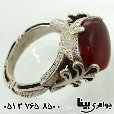 انگشتر عقیق یمنی مردانه طرح جنت 01