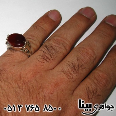 انگشتر عقیق یمنی مردانه طرح جنت 01