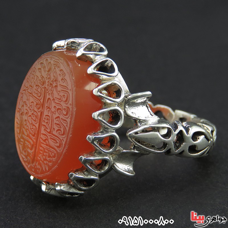 انگشتر عقیق یمنی خاص با حکاکی و من یتق الله _کد:26409 انگشتر عقیق یمنی خاص با حکاکی و من یتق الله _کد:26409