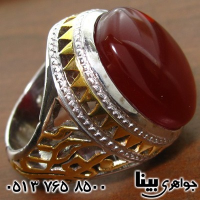 انگشتر عقیق یمنی با شکوه و تک مردانه