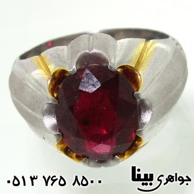 انگشتر یاقوت سرخ مردانه کلاسیک