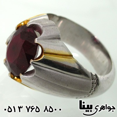 انگشتر یاقوت سرخ مردانه کلاسیک