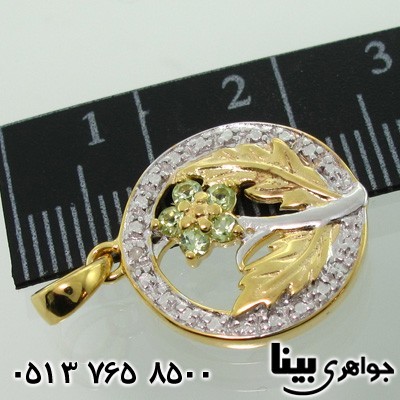 گردنبند زبرجد با الماس کوچک
