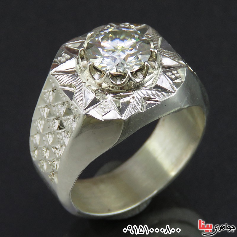انگشتر الماس روسی ( موزانایت ) فاخر و خاص _کد:26592