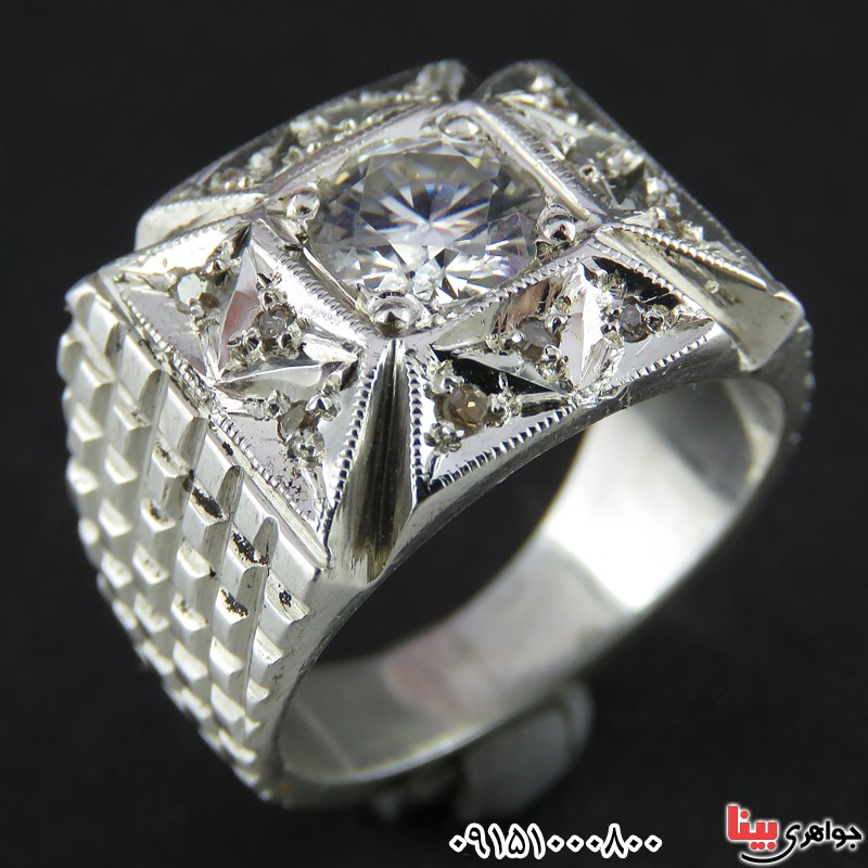 انگشتر الماس روسی ( موزانایت ) فاخر و خاص _کد:26610