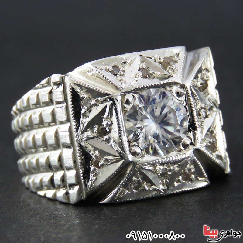 انگشتر الماس روسی ( موزانایت ) فاخر و خاص _کد:26610