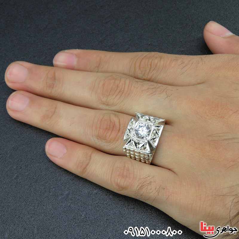 انگشتر الماس روسی ( موزانایت ) فاخر و خاص _کد:26610