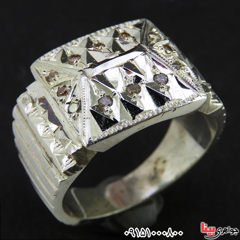 انگشتر الماس خاص و شیک دست ساز مردانه _کد:26620