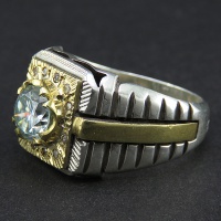 انگشتر الماس روسی ( موزانایت ) دست ساز سفارشی 