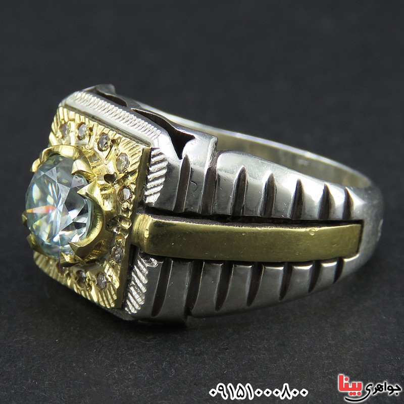 انگشتر الماس روسی ( موزانایت ) دست ساز سفارشی 