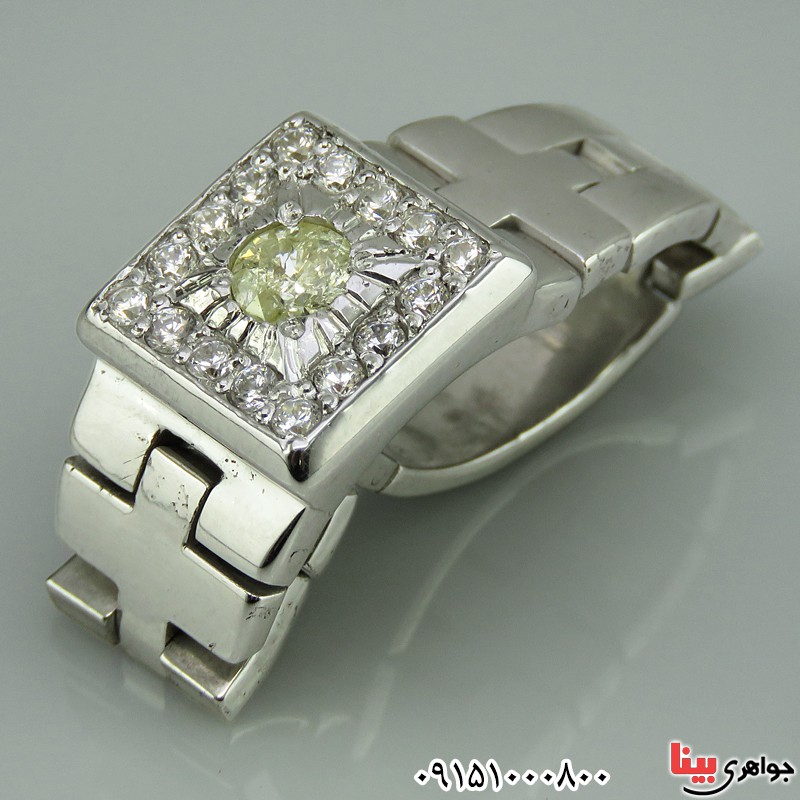انگشتر الماس سفارشی دست ساز و فاخر مردانه _کد:26629
