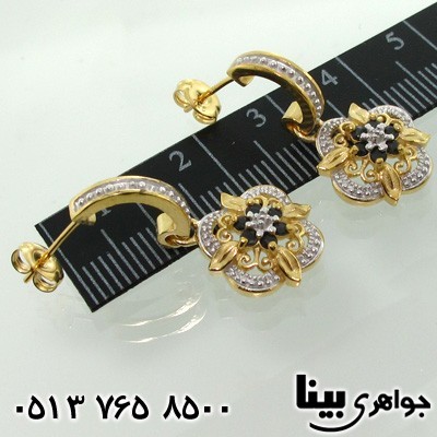 گوشواره یاقوت کبود طرح اسپنیش درشت