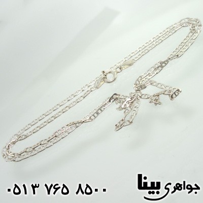 زنجیر نقره طرح تی