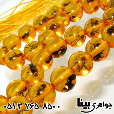 تسبیح کهربا پودری حشره ای