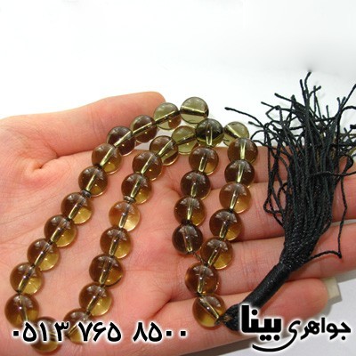 تسبیح کوارتز دودی 33 دانه