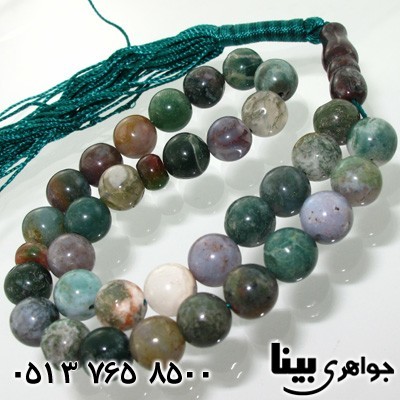 تسبیح عقیق خزه ای   33 دانه ای